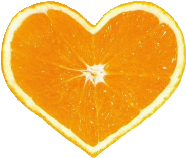 Tumblr Mp73pldgba1rgpyeqo1 500 - Orange Food Heart (500x351), Png Download