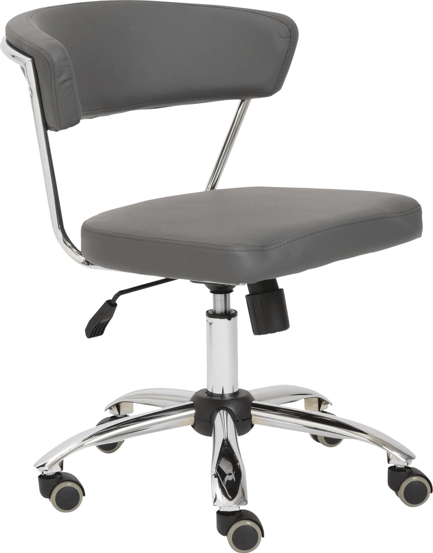 Draco Office Chair - Draco Leather Office Chair Eurostyle Color: Gray (1400x1785), Png Download