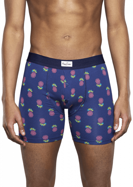 Happy Socks Pineapple Trunk Blue Pattern Large * Actie (427x600), Png Download