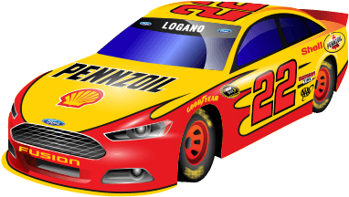 Joey Logano Car Joey Logano Car Emoji For Nascar Emoji - Joey Logano Car Transparent (400x300), Png Download