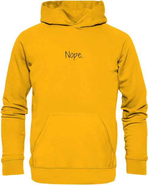 Minimalhype Hoodies Gold / S Nope - Hoodie (580x615), Png Download