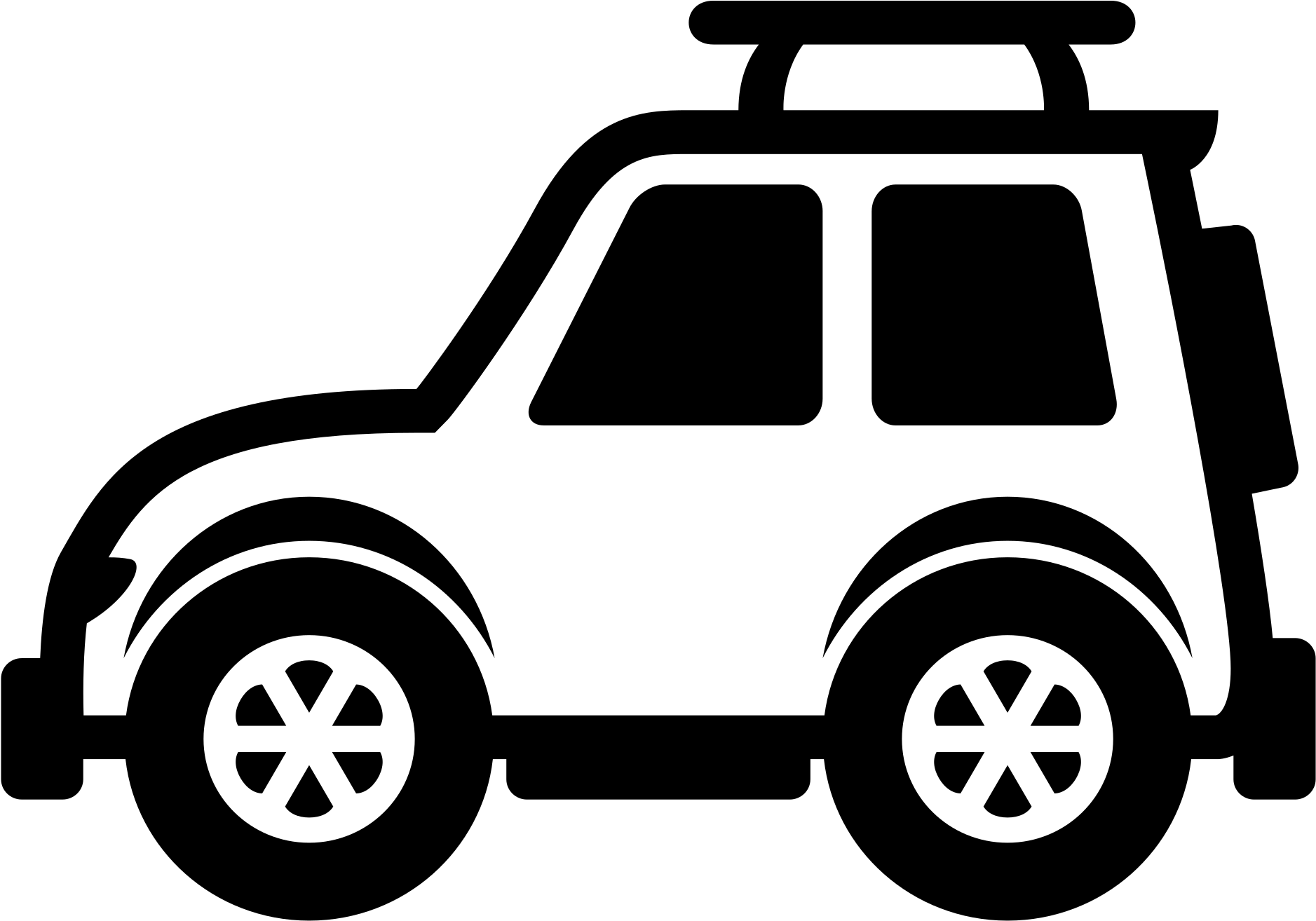 Open - Black And White Car Emoji (2000x2000), Png Download