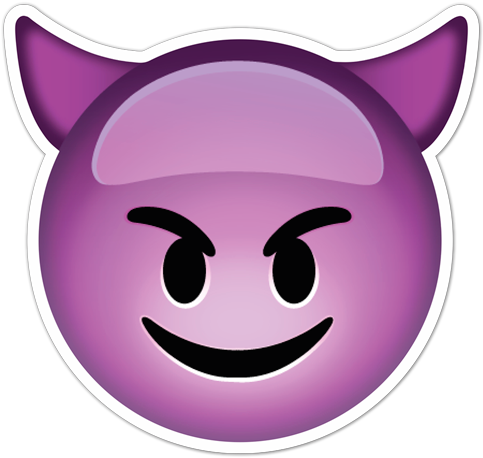 Car & Motorbike Stickers - Imagenes De Emojis Malvados (490x490), Png Download