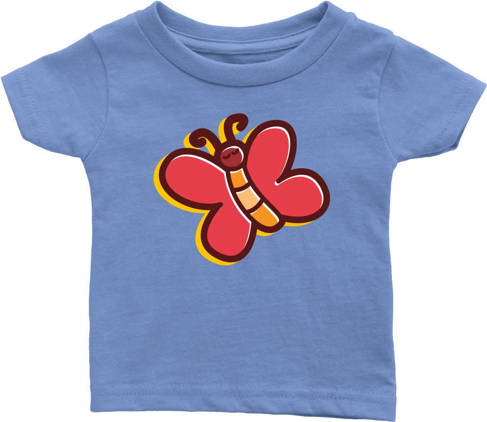 Butterfly Infant 100% Cotton T-shirt - Infant (1000x1000), Png Download