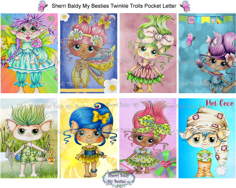 "twinkle Toes Besties" Paper Pocket Letter Instant - Sherri Baldy Twinkle Toes My Besties Trolls Coloring (828x640), Png Download