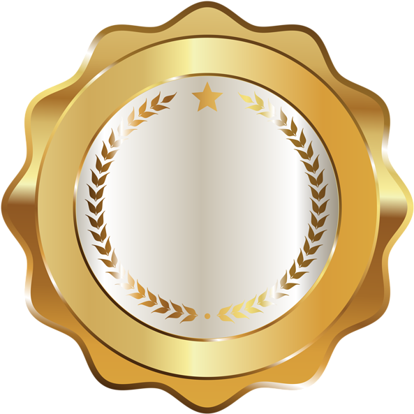 Seal Badge Gold Decorative Transparent Image - Iphone 6(s) Plus+ Anti-bacterial 3d Full-cover Screen (600x600), Png Download