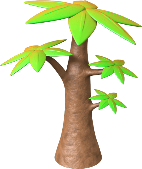 Árbol Palmera - Stickers Arbre De La Jungle (502x600), Png Download