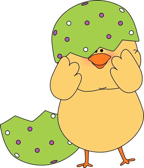 Easter Chick Stuck In Egg Shell - Clip Art Easter Chick (470x550), Png Download
