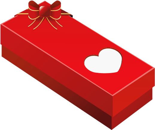 Valentine's Day Clipart Gift - Valentine's Day Gift Png (551x467), Png Download