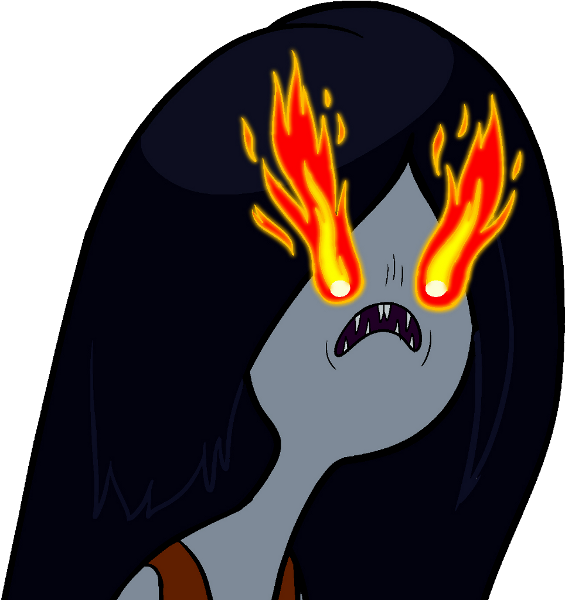 Marceline With Fire Eyes - Adventure Time Marceline Fire Eyes (565x600), Png Download