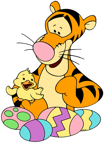 Disney Easter Clip Art 3 Disney Clip Art Galore - Tigger Easter (349x483), Png Download