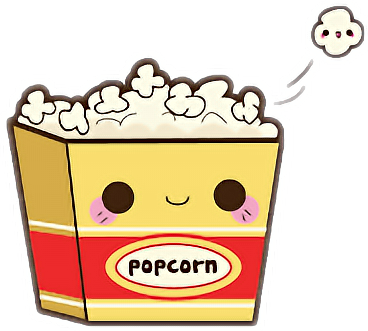 Cine Cute Sticker By Unstoppablegirl - Cute Popcorn Png (752x676), Png Download