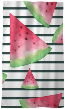 Hand Drawn Watercolor - Watermelon (400x400), Png Download