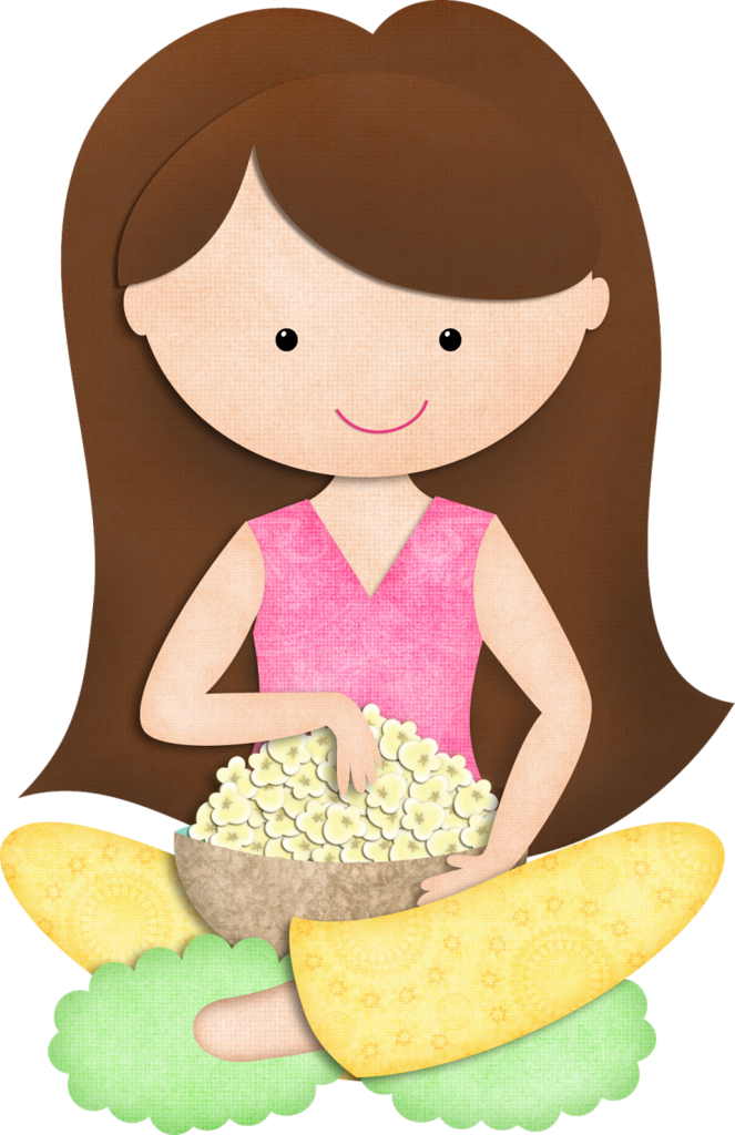 Kmill Auburnhair-popcorn - Tag Festa Do Pijama (663x1024), Png Download