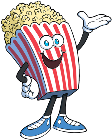 Clip Library And Wreath Sale End Notes Windsor Pack - Popcorn Character (388x461), Png Download