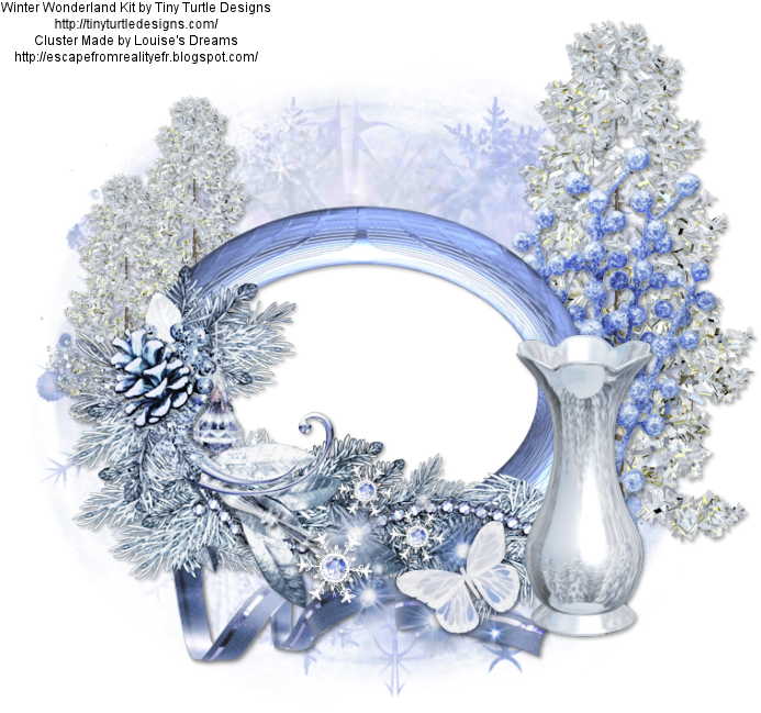 By Louise's Dreams - Frames Clusters Png Blue (700x650), Png Download