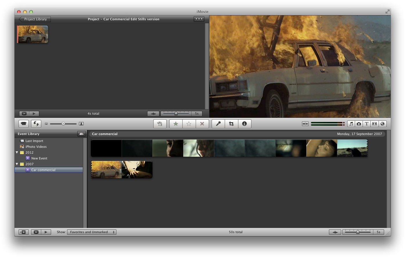 Duplicate Imovie Project With Only Freeze-frames Remaining - Imovie 09 (1410x900), Png Download
