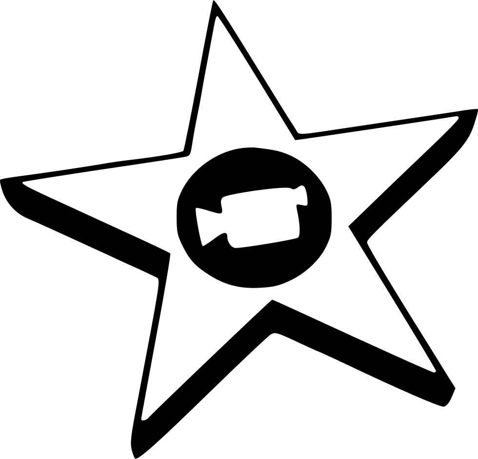 Mac Imovie Comments - Imovie Logo Black And White (980x940), Png Download