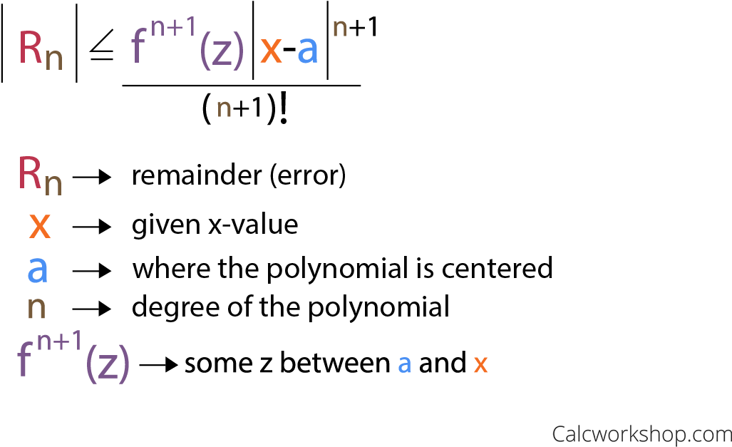 Lagrange Error Bound Formula - Taylor Series (1280x720), Png Download