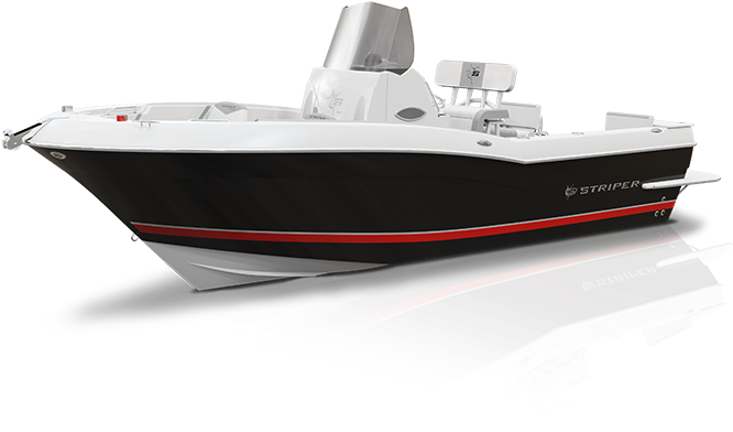 200 Center Console Ob - Striped Bass (1000x409), Png Download