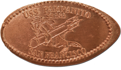 Uss Pampanito Penny - Coin (480x412), Png Download
