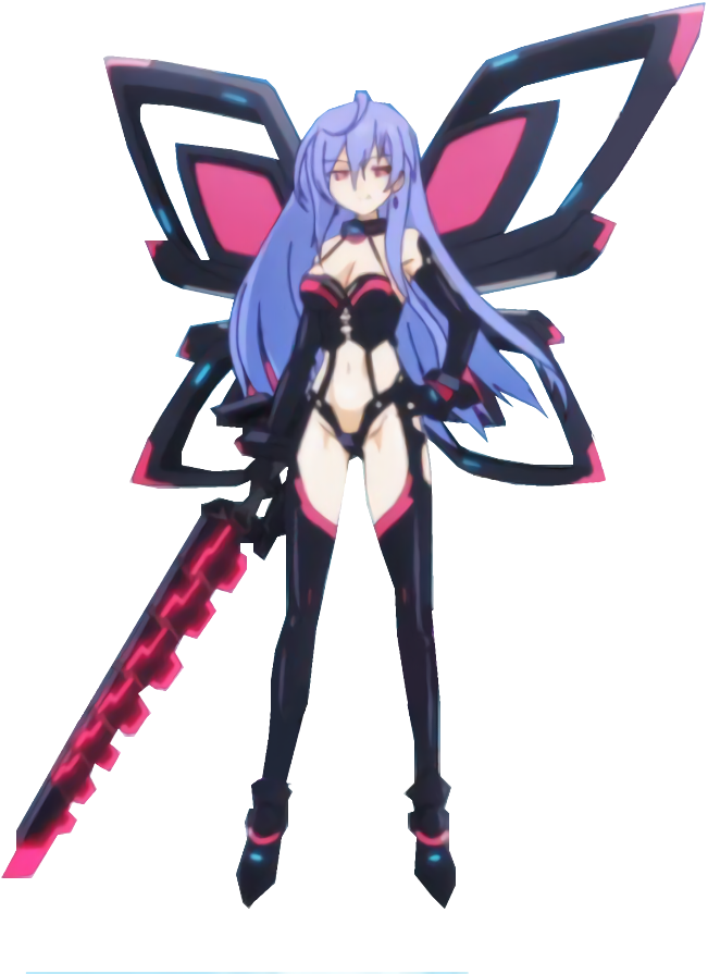 Iris Heart Render By Jessymoonn-dalszh4 - Hyperdimension Neptunia Iris Heart Wings (672x898), Png Download
