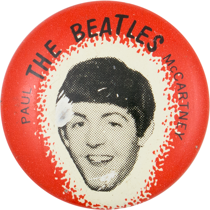The Beatles Paul Mccartney - Original Vintage 60s Beatles Pinback Button Paul Mccartney (1000x830), Png Download