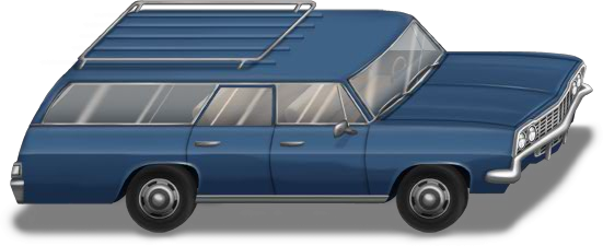 1965 Chevy Impala Station Wagon - Compact Van (551x225), Png Download