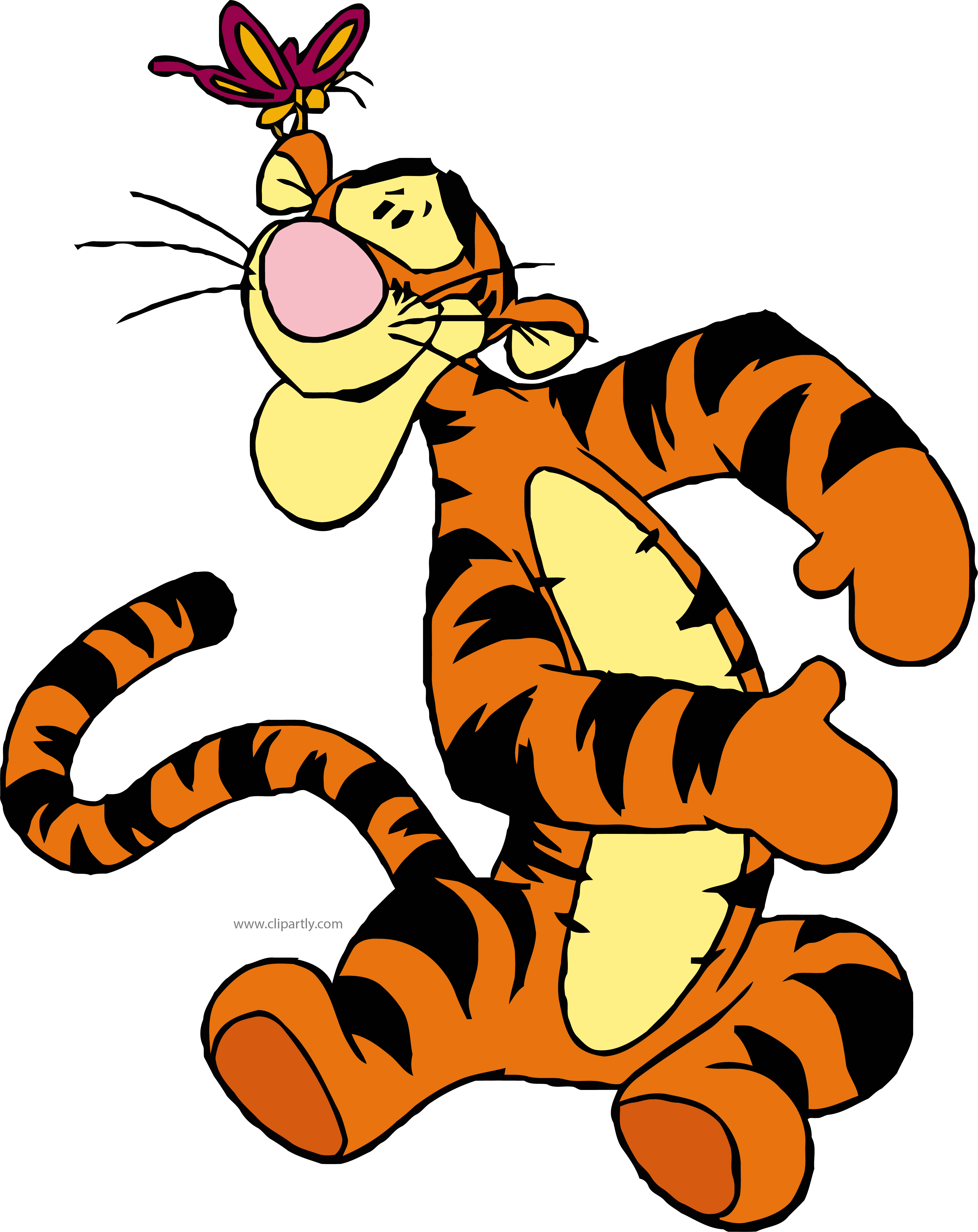 Butterfly Tigger Tigger Clipart Png Download Picture - Tigger Disney (3457x4354), Png Download