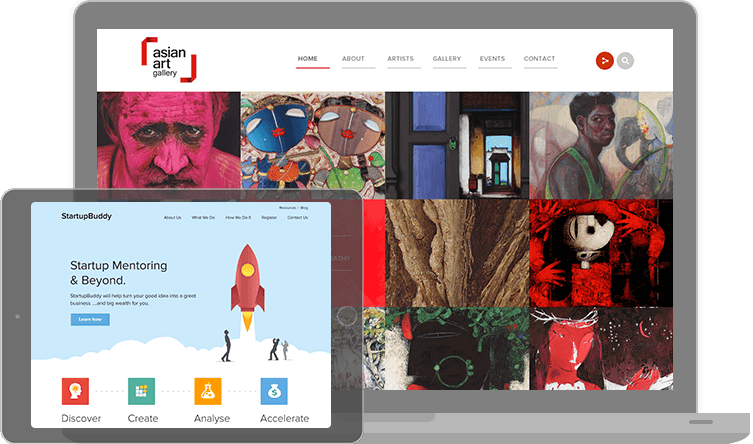 Website Design Company From India - Artist Website Web Design (753x444), Png Download