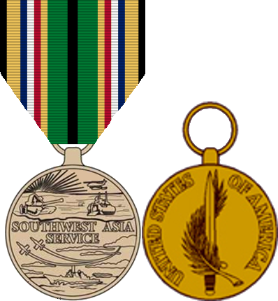 Southwest Asia Service Medal (398x430), Png Download