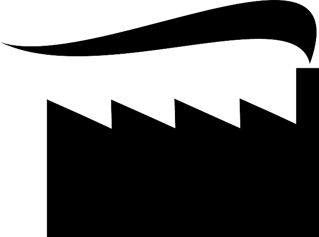 Factory, Industrial, Smoke, Manufacture, Industry - Factory Silhouette (640x476), Png Download