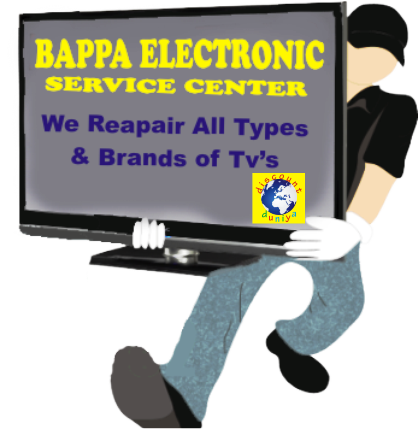Bappa Electronic Service Center - Tv Repair (418x429), Png Download