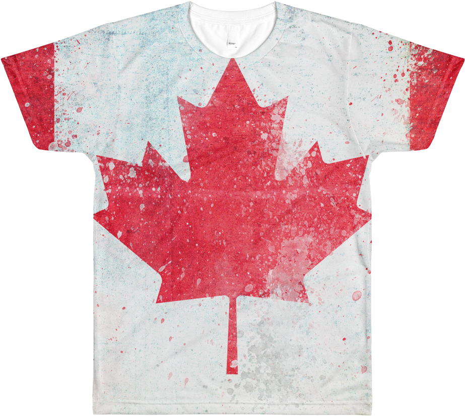 Canada Flag Graphic Men's T Shirt - Canada Love (1000x1000), Png Download