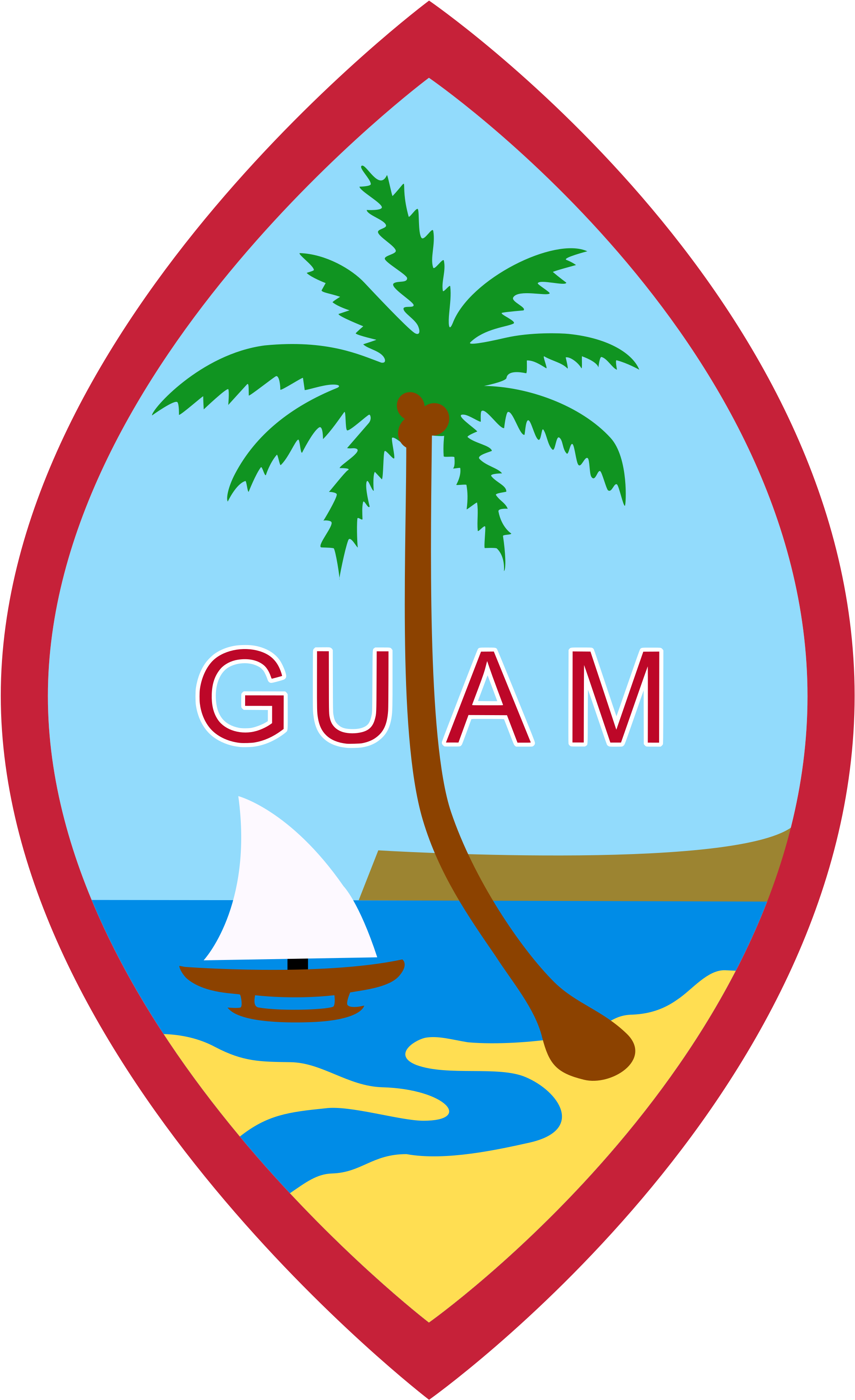 Guam Seal Png - Guam Flag (2200x3584), Png Download