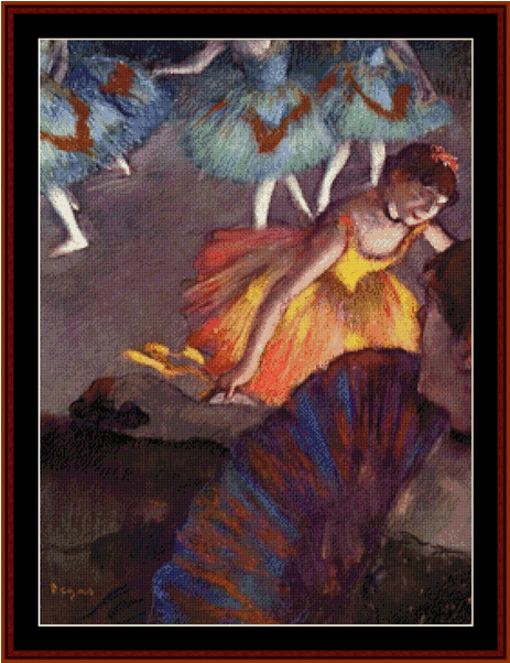 Ballet, From The Opera Box, - Edgar Degas Ballerina And Lady With A Fan (600x601), Png Download