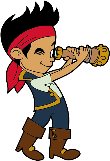 Pirate Png - Pirate With Telescope Clipart (375x545), Png Download