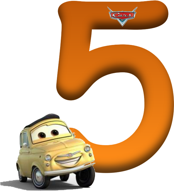 B *✿* Car De Lety Villa - Car With Numbers Clipart (767x993), Png Download