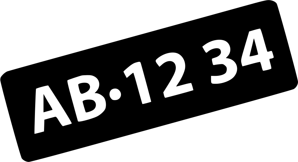 Car License Plate - Car Plate Number Icon (981x534), Png Download