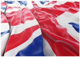 British Flag - 3d Render Aluminum License Plate (400x400), Png Download