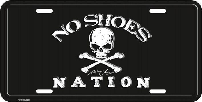 No Shoes Nation Embossed License Plate - Live In No Shoes Nation (800x800), Png Download