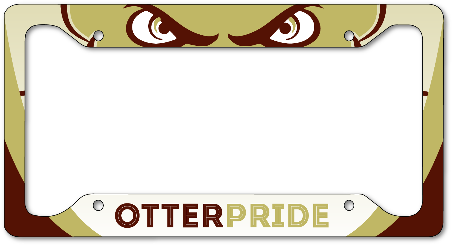 Otters License Plate (1727x1624), Png Download