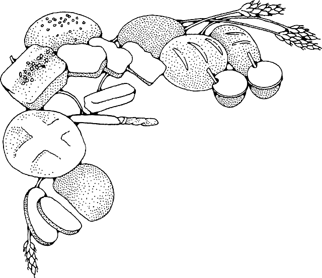 Corner, Chef, Border, Free, Automatic, Corners, Cooking - Food Border Clipart Black And White (640x553), Png Download