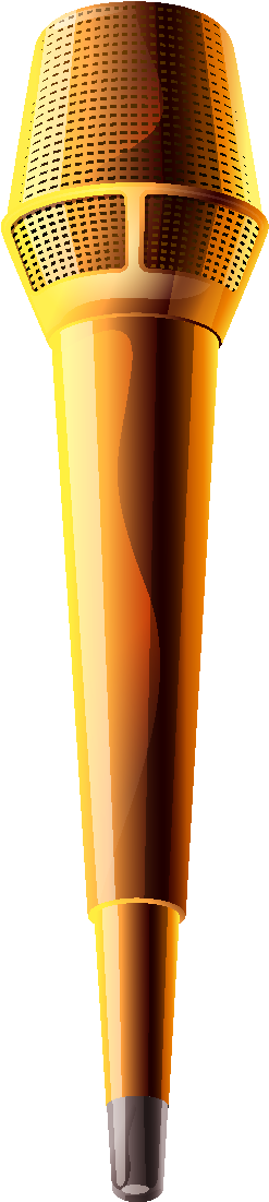 Vector Elemento De Micrófono Dorado - Cat (1772x1378), Png Download