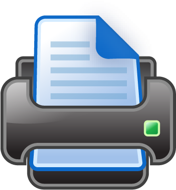 Icon Printer02 Black - Icon Print Data (442x442), Png Download