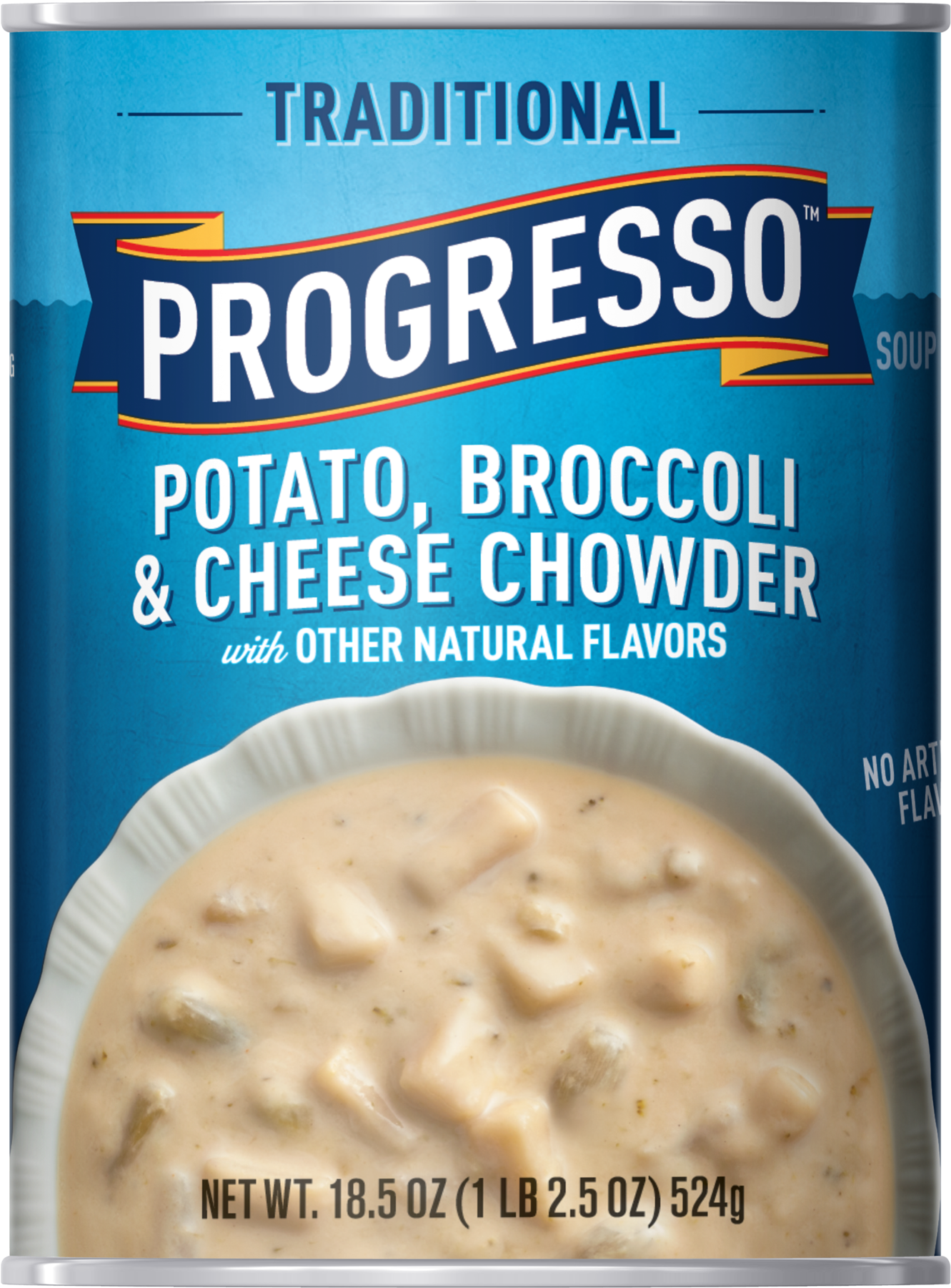 Progresso Traditional Potato Broccoli And Cheese Chowder - New England Clam Chowder Can (1800x1800), Png Download