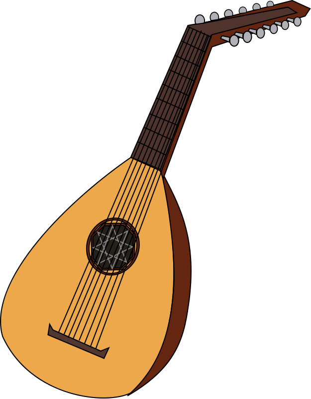 Clipart Of Musical Instruments - Mandolin Clipart (625x800), Png Download