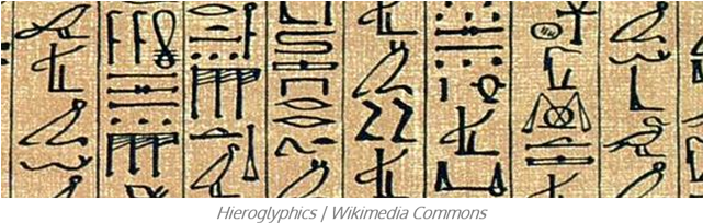 Hieroglyphics - Egypt Papyrus Hieroglyphics Shoulder Clutch Bag (640x212), Png Download