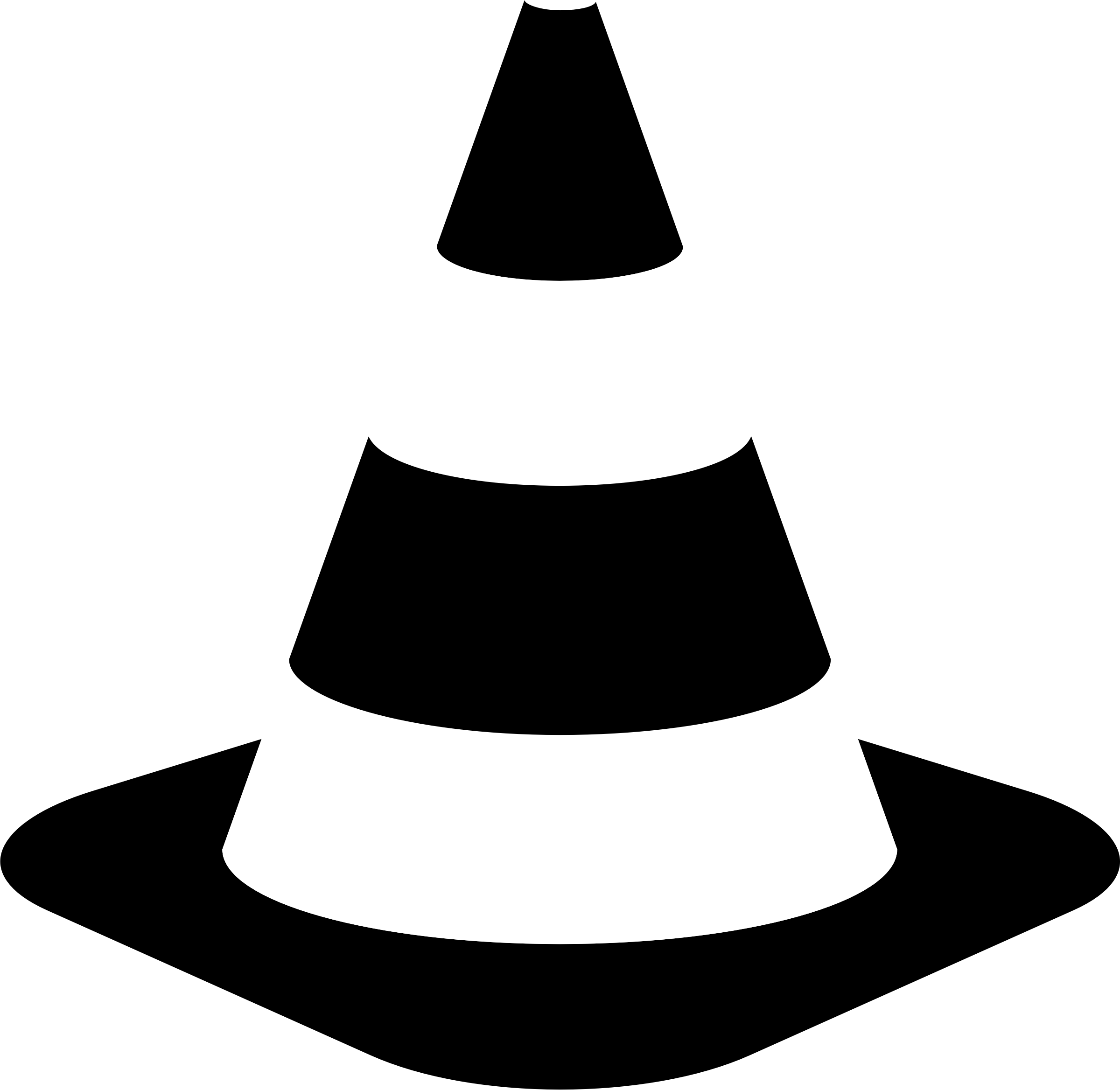 Cone Clipart Road Cone - Black And White Traffic Cones (2400x2336), Png Download