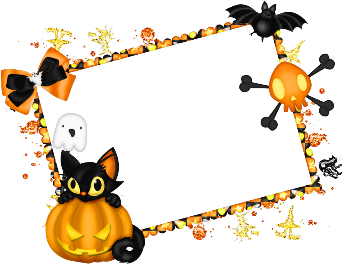 Marcos De Foto Halloween 4 Png - Halloween Frame (1200x926), Png Download